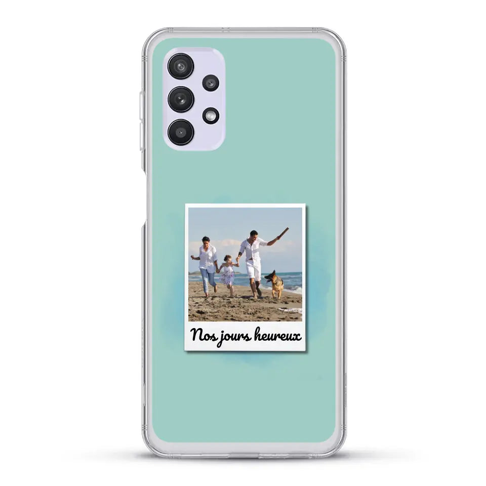 Photo Polaroid Nos jours heureux - Coque de téléphone personnalisée