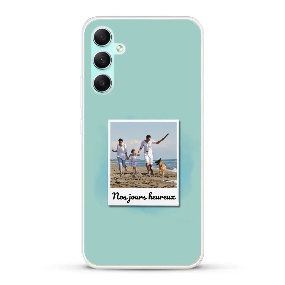 Photo Polaroid Nos jours heureux - Coque de téléphone personnalisée