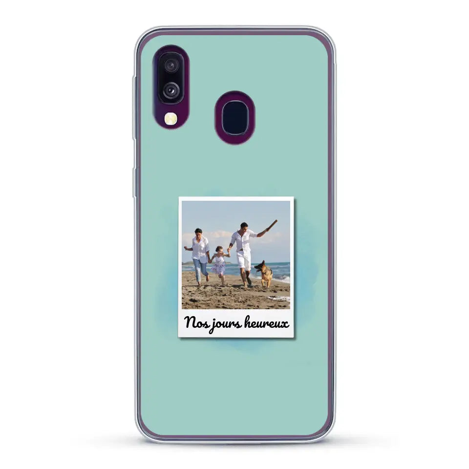 Photo Polaroid Nos jours heureux - Coque de téléphone personnalisée