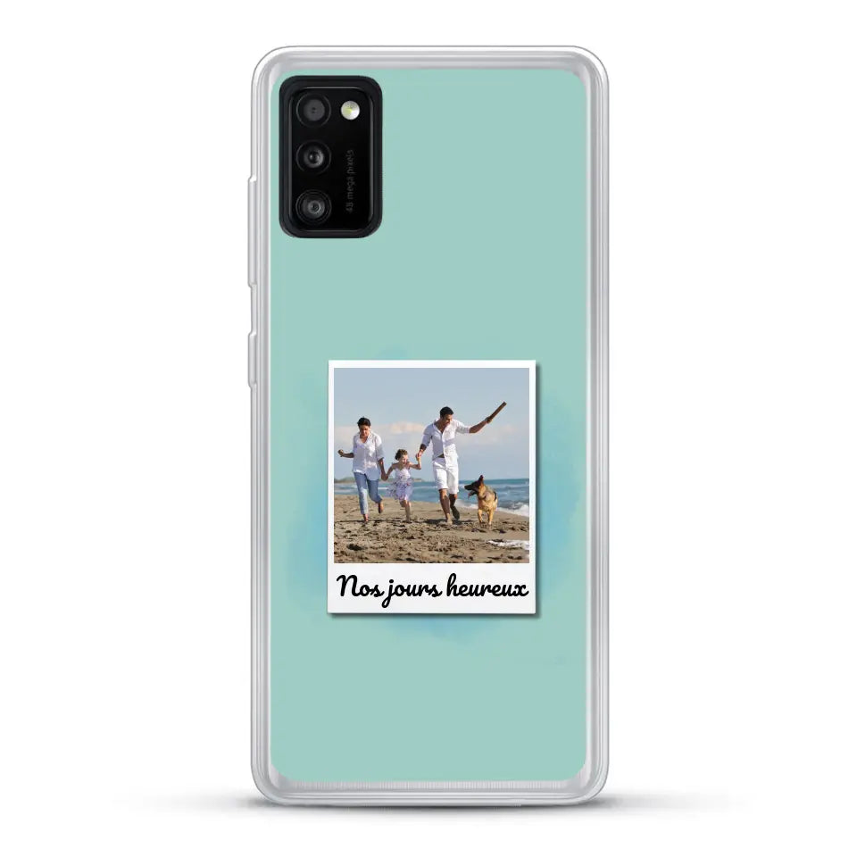 Photo Polaroid Nos jours heureux - Coque de téléphone personnalisée