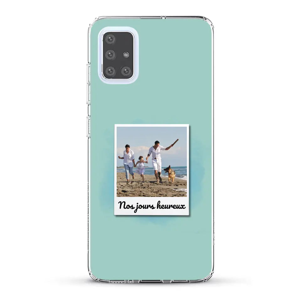 Photo Polaroid Nos jours heureux - Coque de téléphone personnalisée