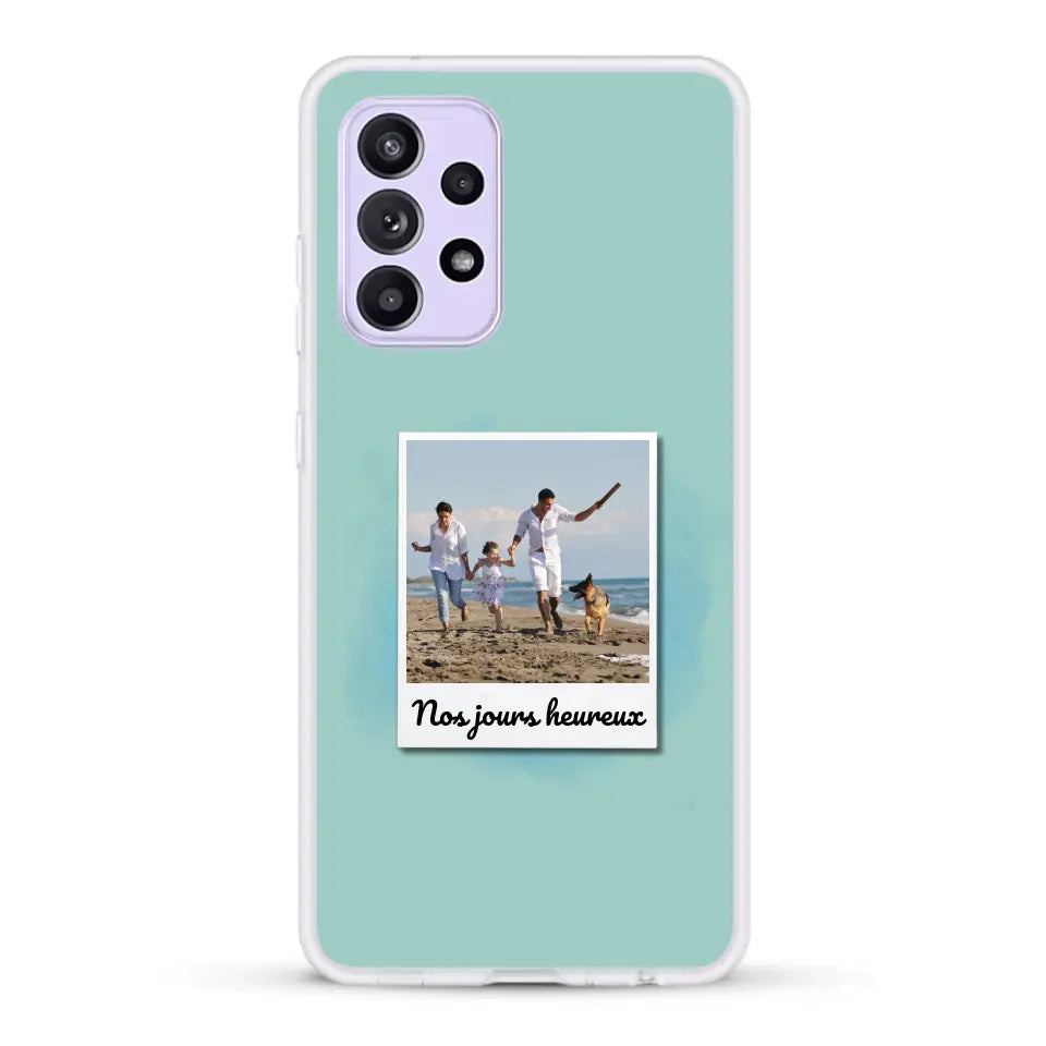 Photo Polaroid Nos jours heureux - Coque de téléphone personnalisée