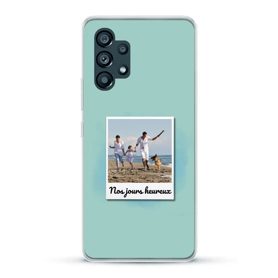 Photo Polaroid Nos jours heureux - Coque de téléphone personnalisée