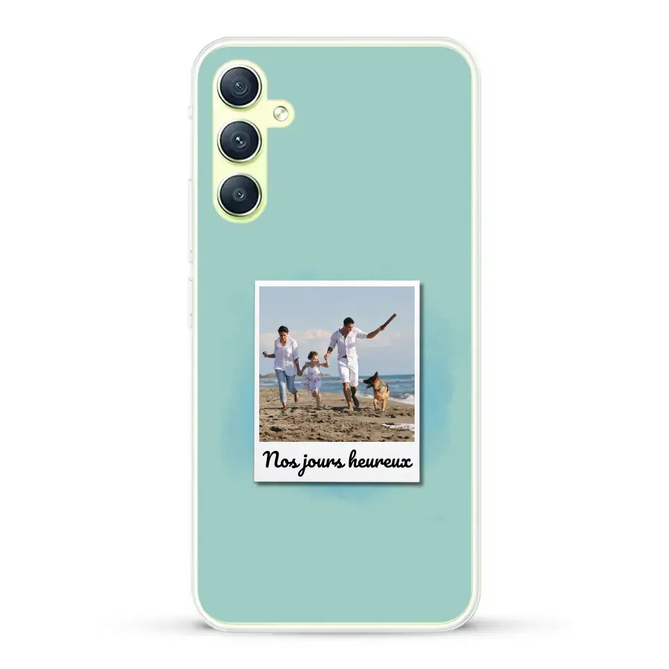 Photo Polaroid Nos jours heureux - Coque de téléphone personnalisée