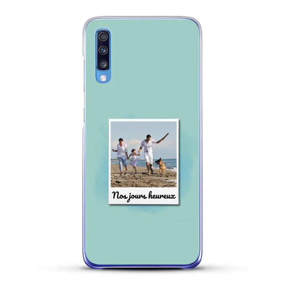 Photo Polaroid Nos jours heureux - Coque de téléphone personnalisée