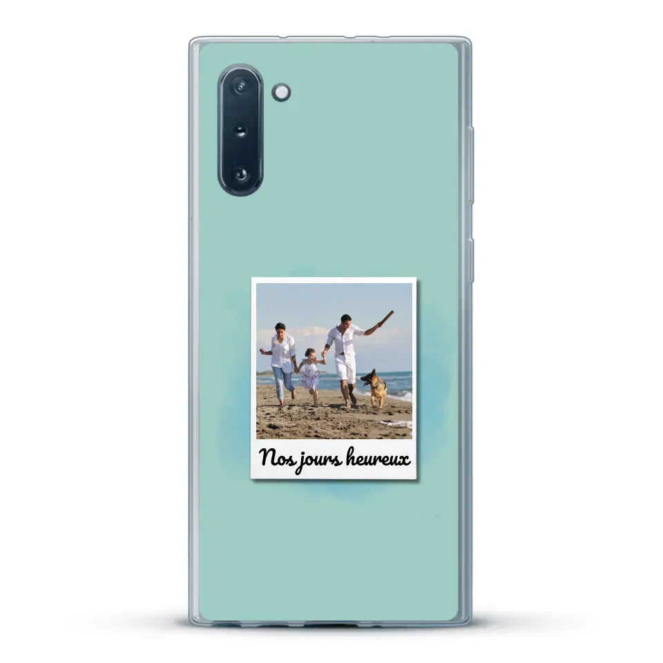 Photo Polaroid Nos jours heureux - Coque de téléphone personnalisée