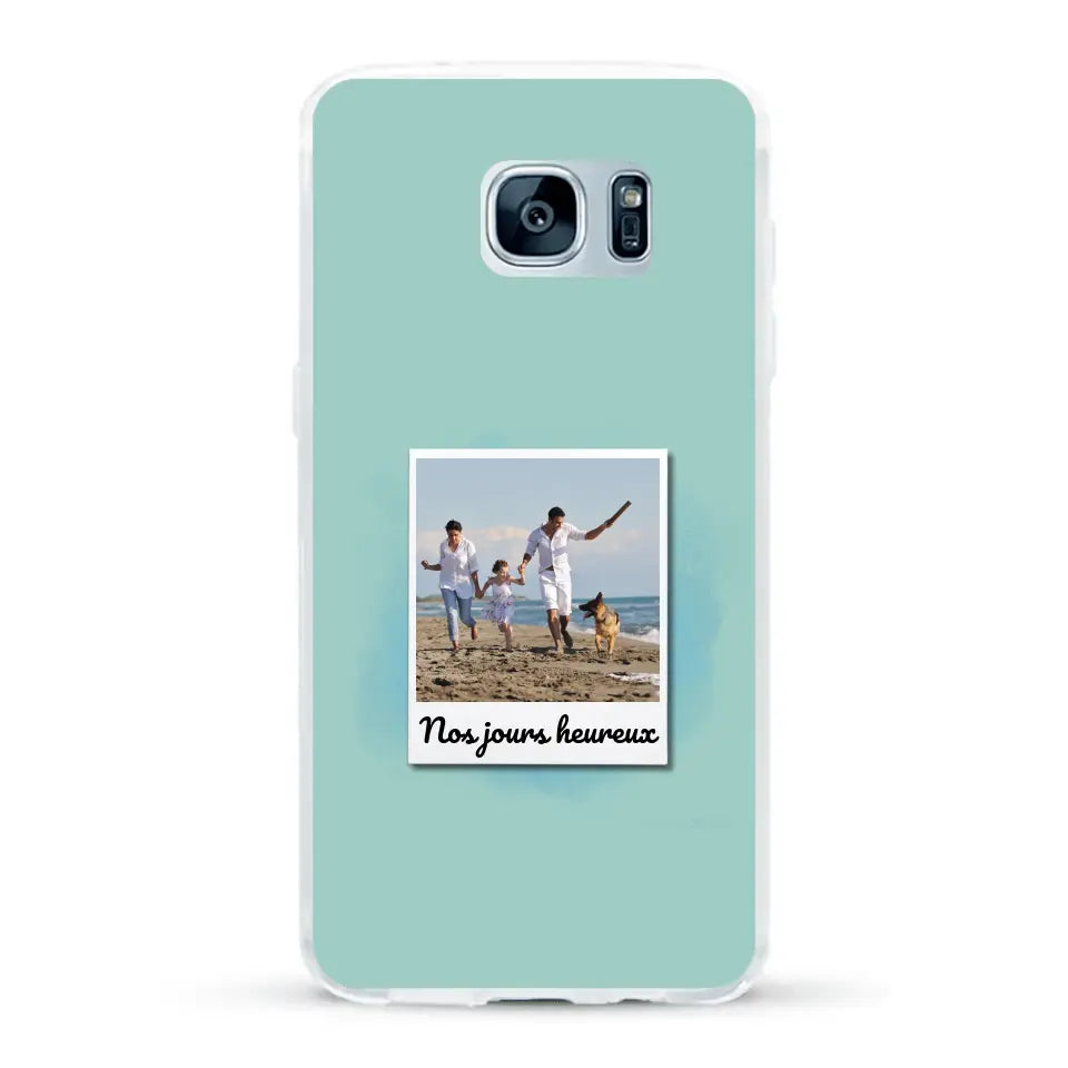 Photo Polaroid Nos jours heureux - Coque de téléphone personnalisée