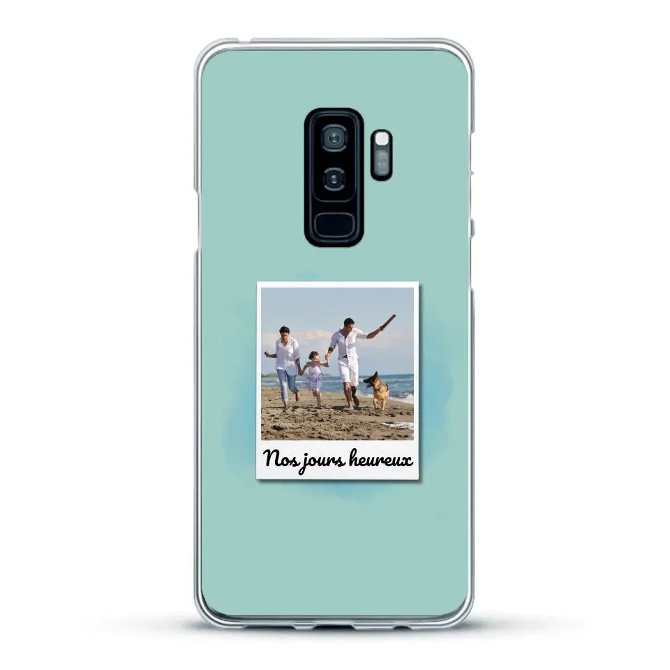 Photo Polaroid Nos jours heureux - Coque de téléphone personnalisée