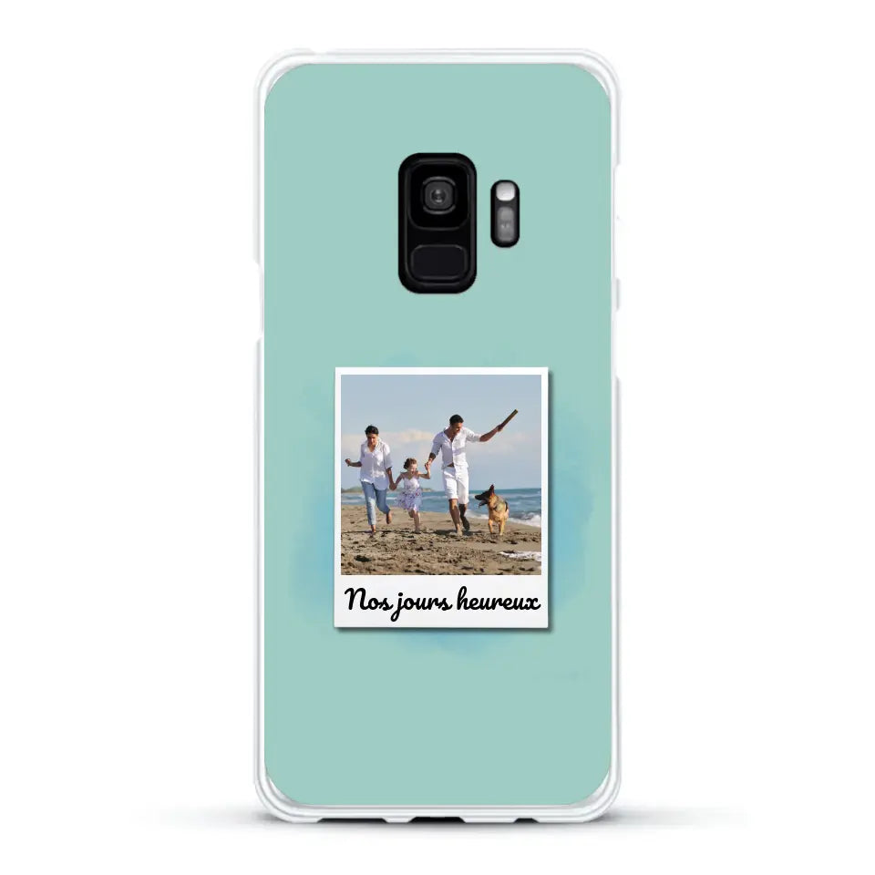 Photo Polaroid Nos jours heureux - Coque de téléphone personnalisée