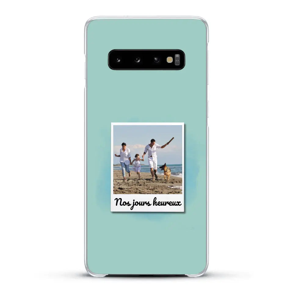 Photo Polaroid Nos jours heureux - Coque de téléphone personnalisée