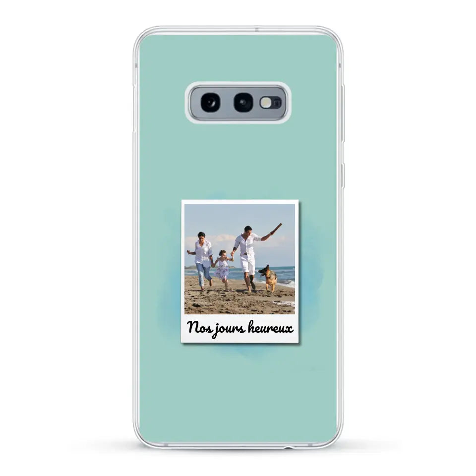 Photo Polaroid Nos jours heureux - Coque de téléphone personnalisée