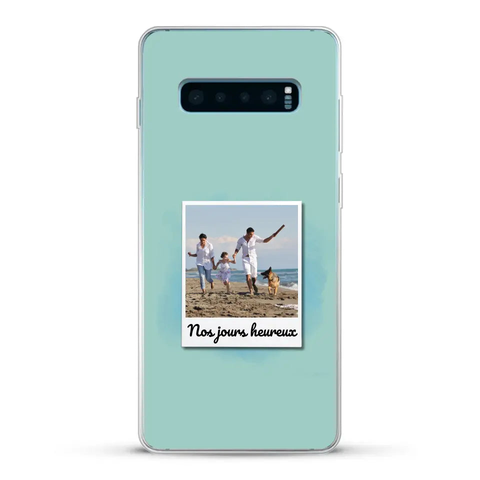 Photo Polaroid Nos jours heureux - Coque de téléphone personnalisée