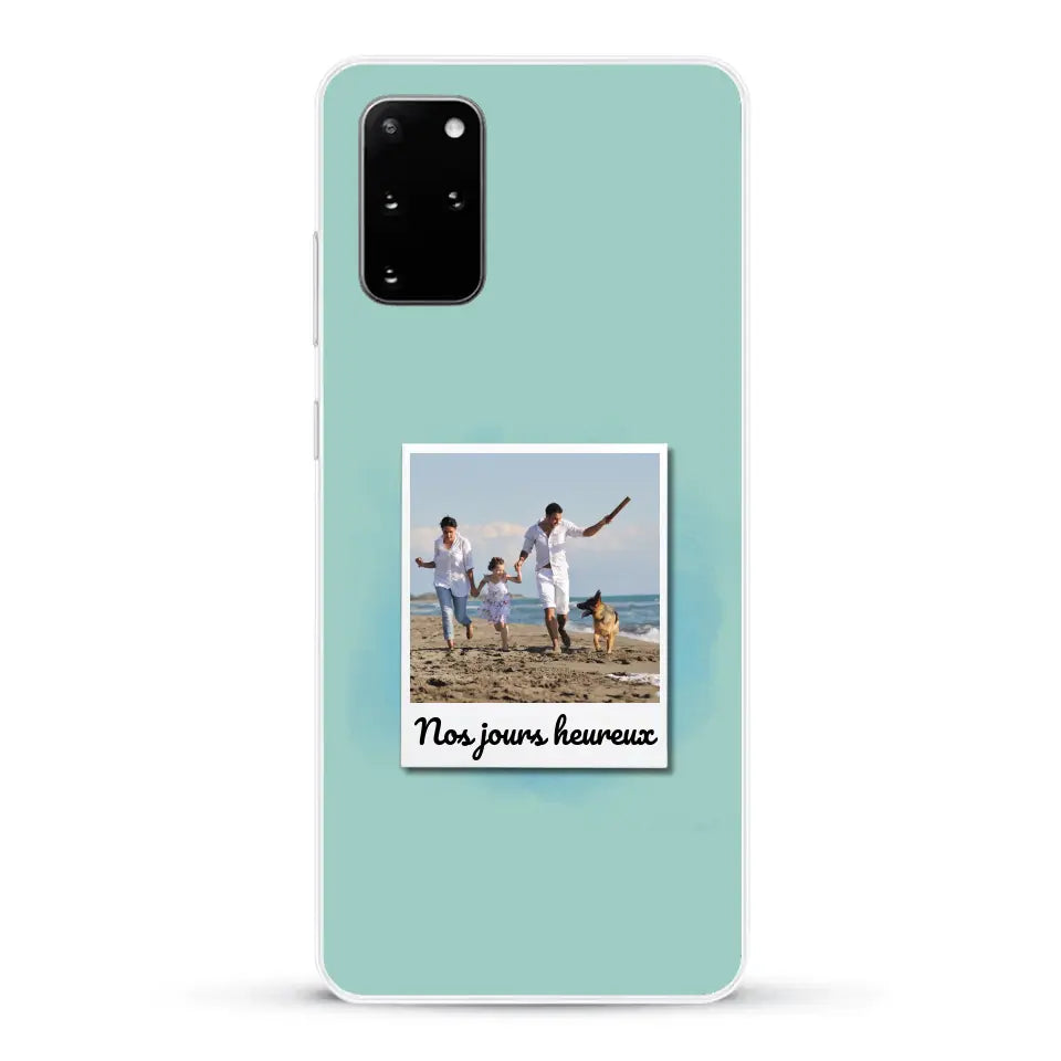 Photo Polaroid Nos jours heureux - Coque de téléphone personnalisée