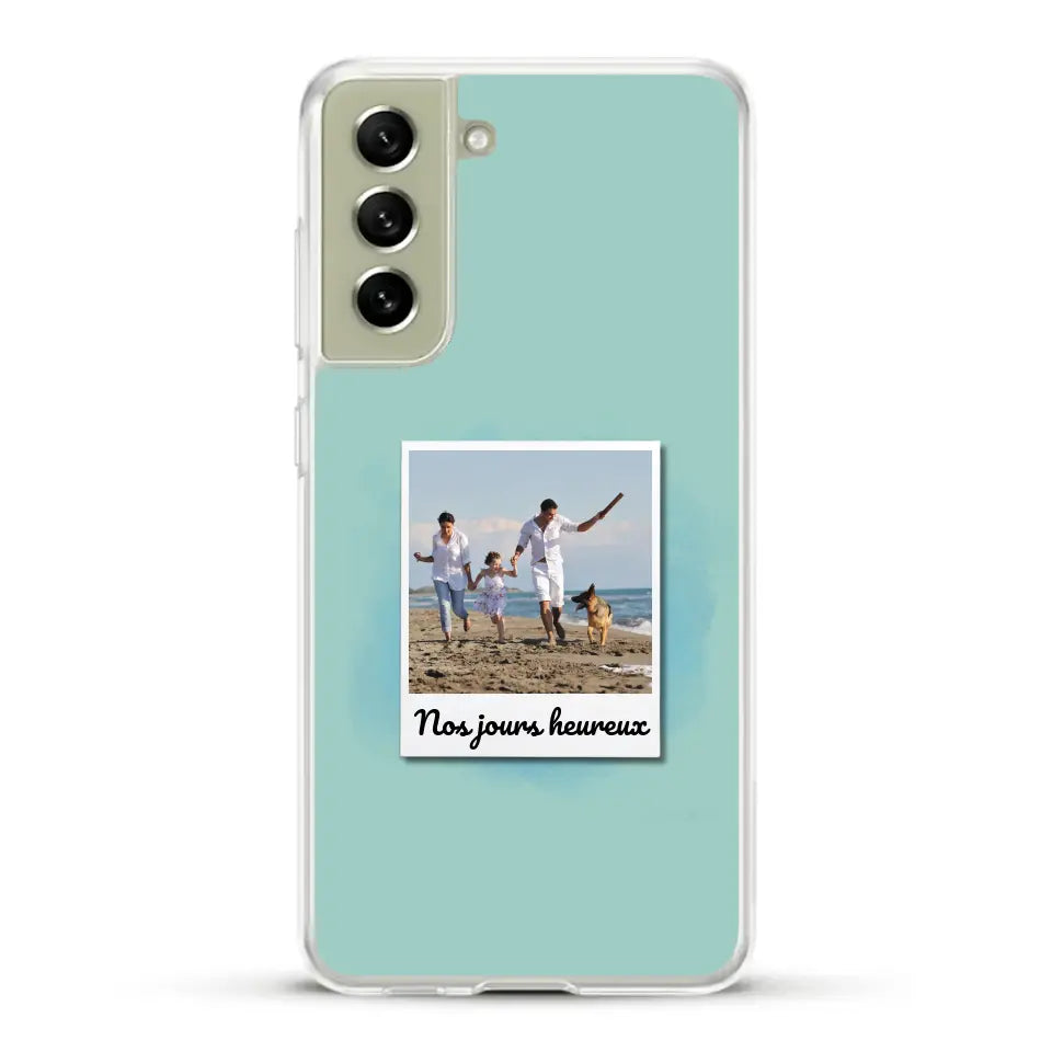 Photo Polaroid Nos jours heureux - Coque de téléphone personnalisée