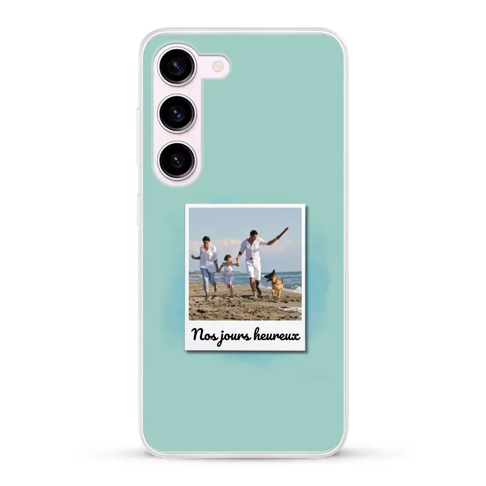 Photo Polaroid Nos jours heureux - Coque de téléphone personnalisée