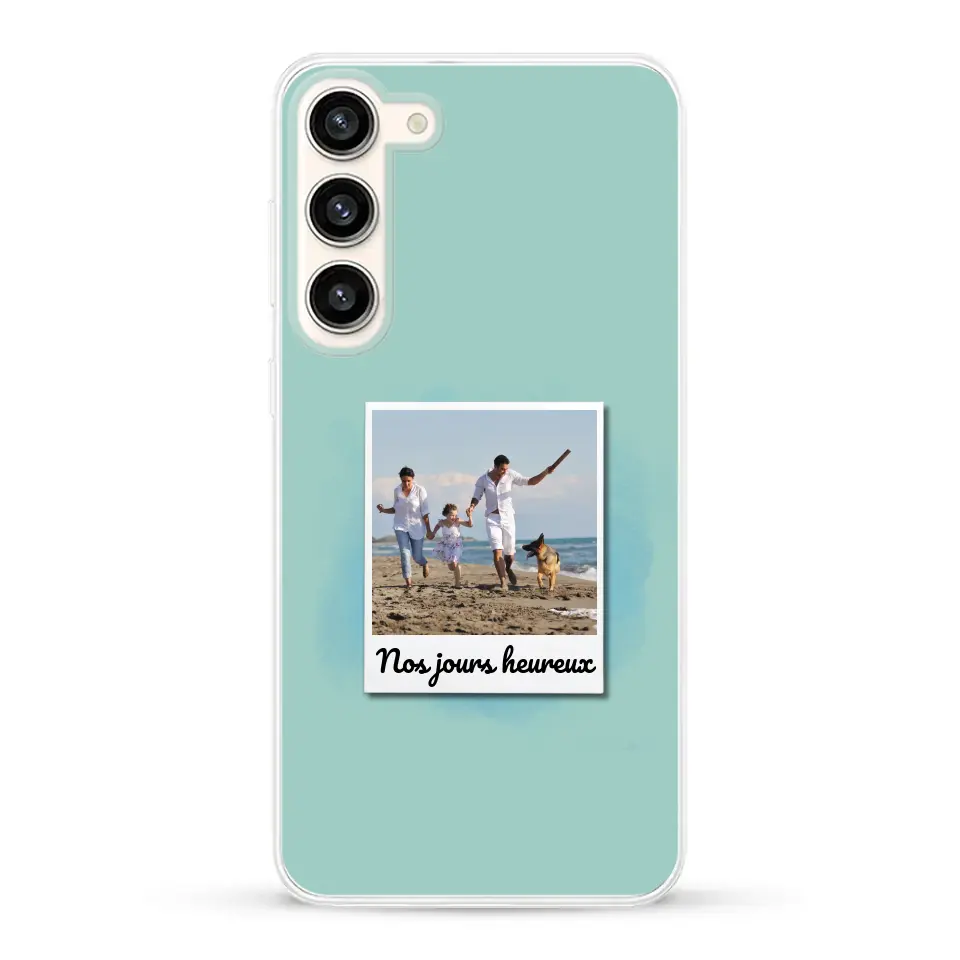 Photo Polaroid Nos jours heureux - Coque de téléphone personnalisée