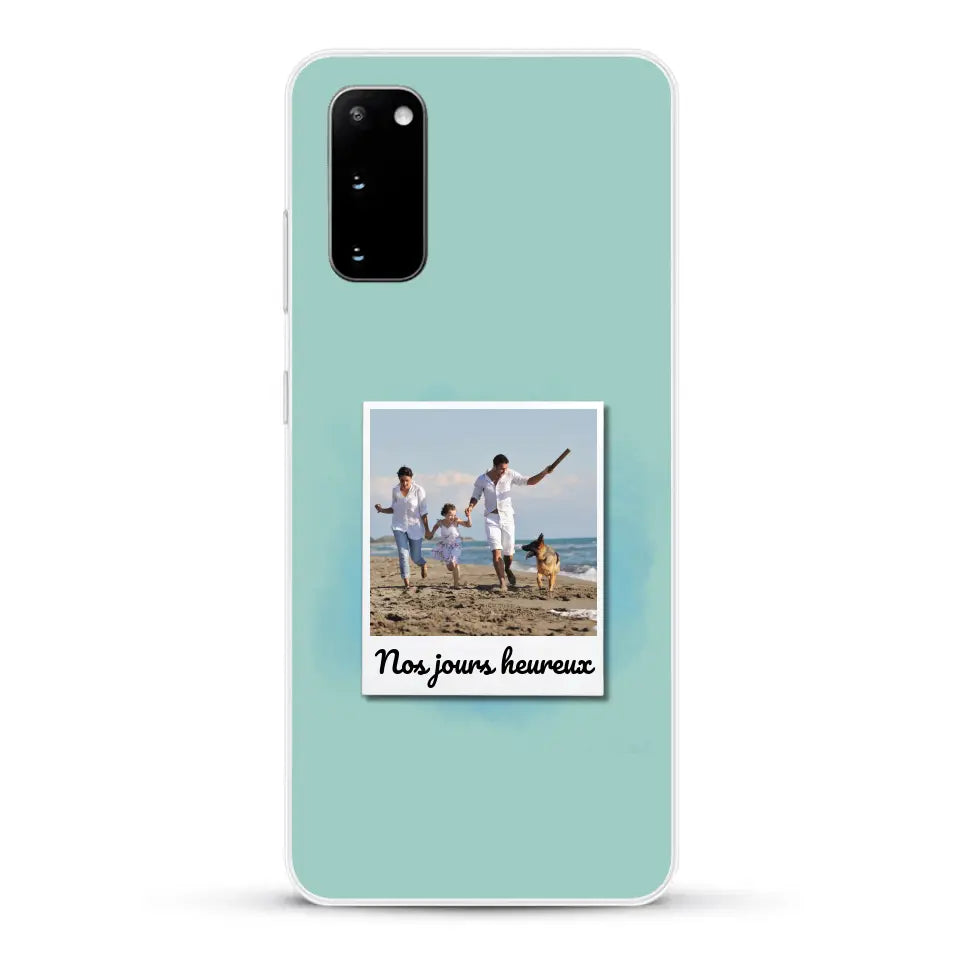 Photo Polaroid Nos jours heureux - Coque de téléphone personnalisée