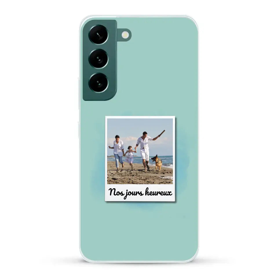 Photo Polaroid Nos jours heureux - Coque de téléphone personnalisée