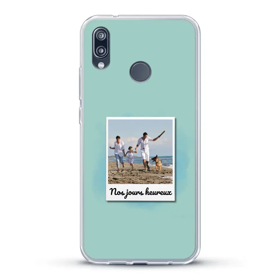 Photo Polaroid Nos jours heureux - Coque de téléphone personnalisée