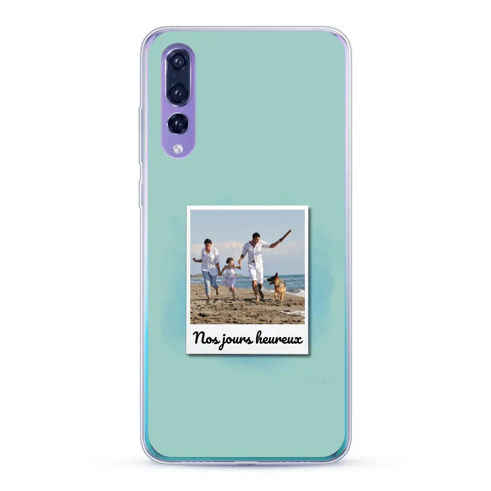 Photo Polaroid Nos jours heureux - Coque de téléphone personnalisée