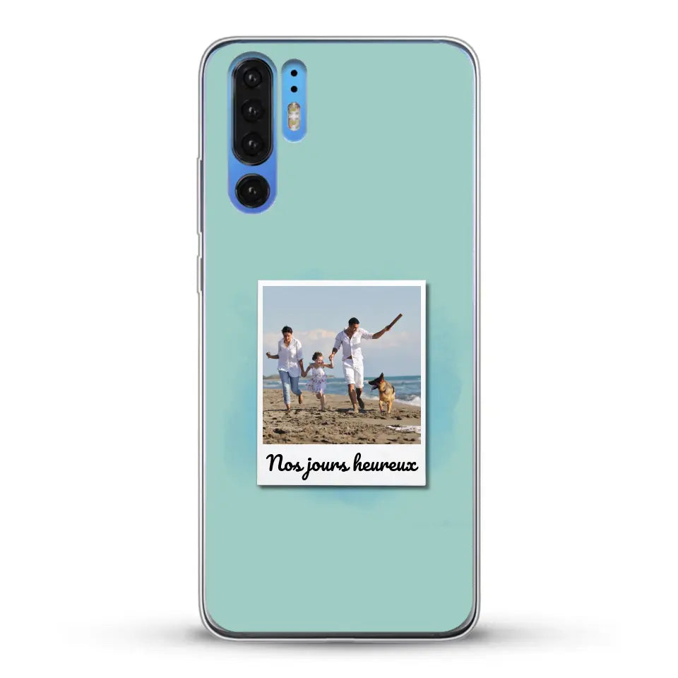 Photo Polaroid Nos jours heureux - Coque de téléphone personnalisée