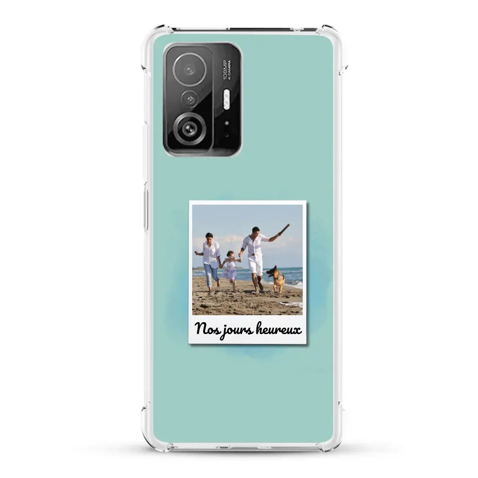 Photo Polaroid Nos jours heureux - Coque de téléphone personnalisée