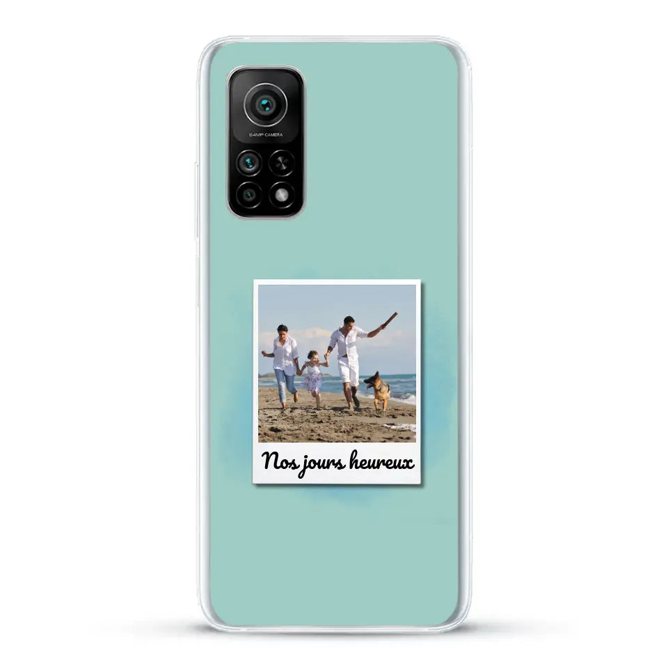 Photo Polaroid Nos jours heureux - Coque de téléphone personnalisée