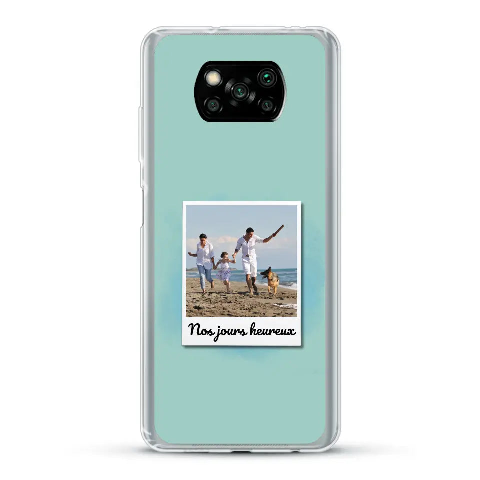 Photo Polaroid Nos jours heureux - Coque de téléphone personnalisée