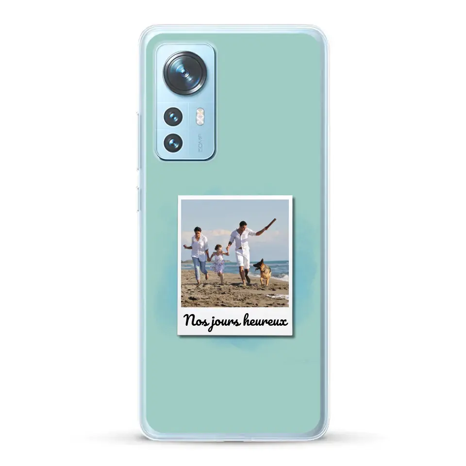 Photo Polaroid Nos jours heureux - Coque de téléphone personnalisée