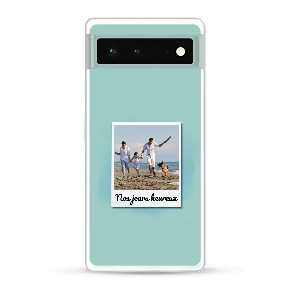 Photo Polaroid Nos jours heureux - Coque de téléphone personnalisée