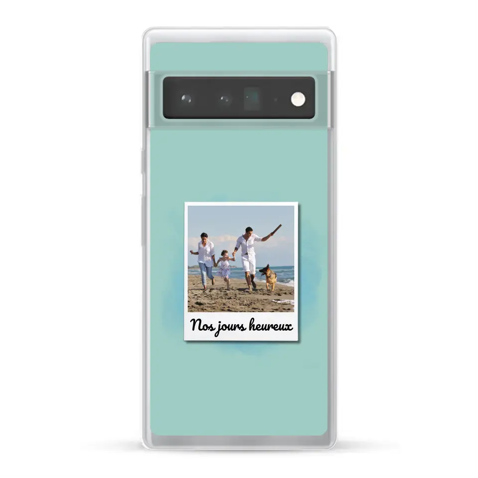 Photo Polaroid Nos jours heureux - Coque de téléphone personnalisée