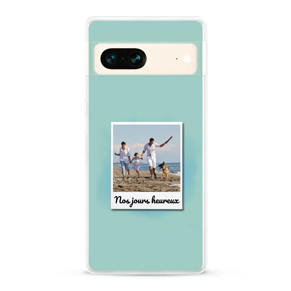 Photo Polaroid Nos jours heureux - Coque de téléphone personnalisée