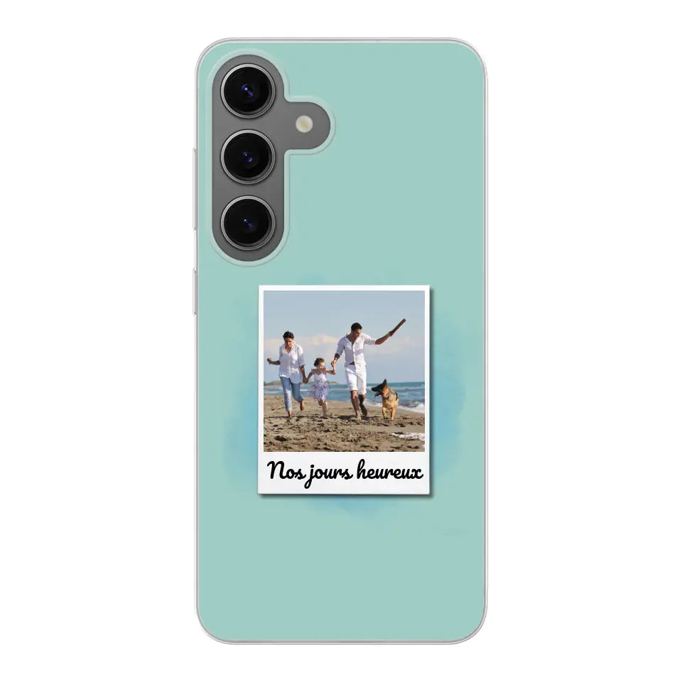 Photo Polaroid Nos jours heureux - Coque de téléphone personnalisée