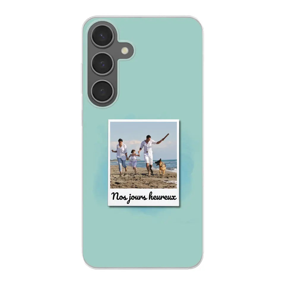 Photo Polaroid Nos jours heureux - Coque de téléphone personnalisée