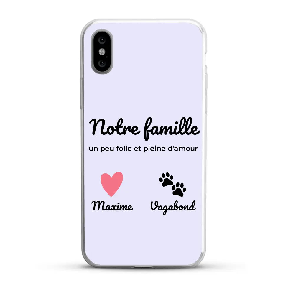 Notre famille un peu folle - Coque de téléphone personnalisée