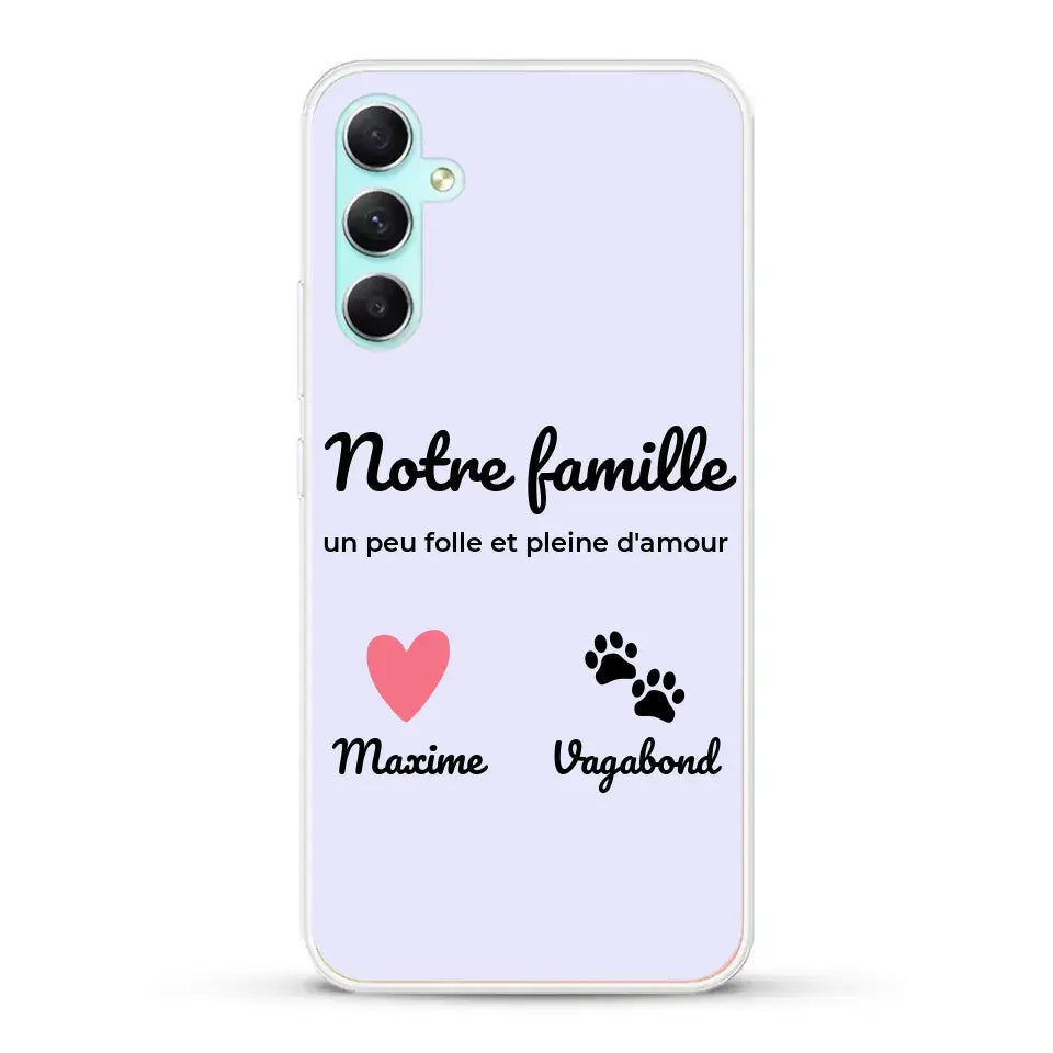 Notre famille un peu folle - Coque de téléphone personnalisée