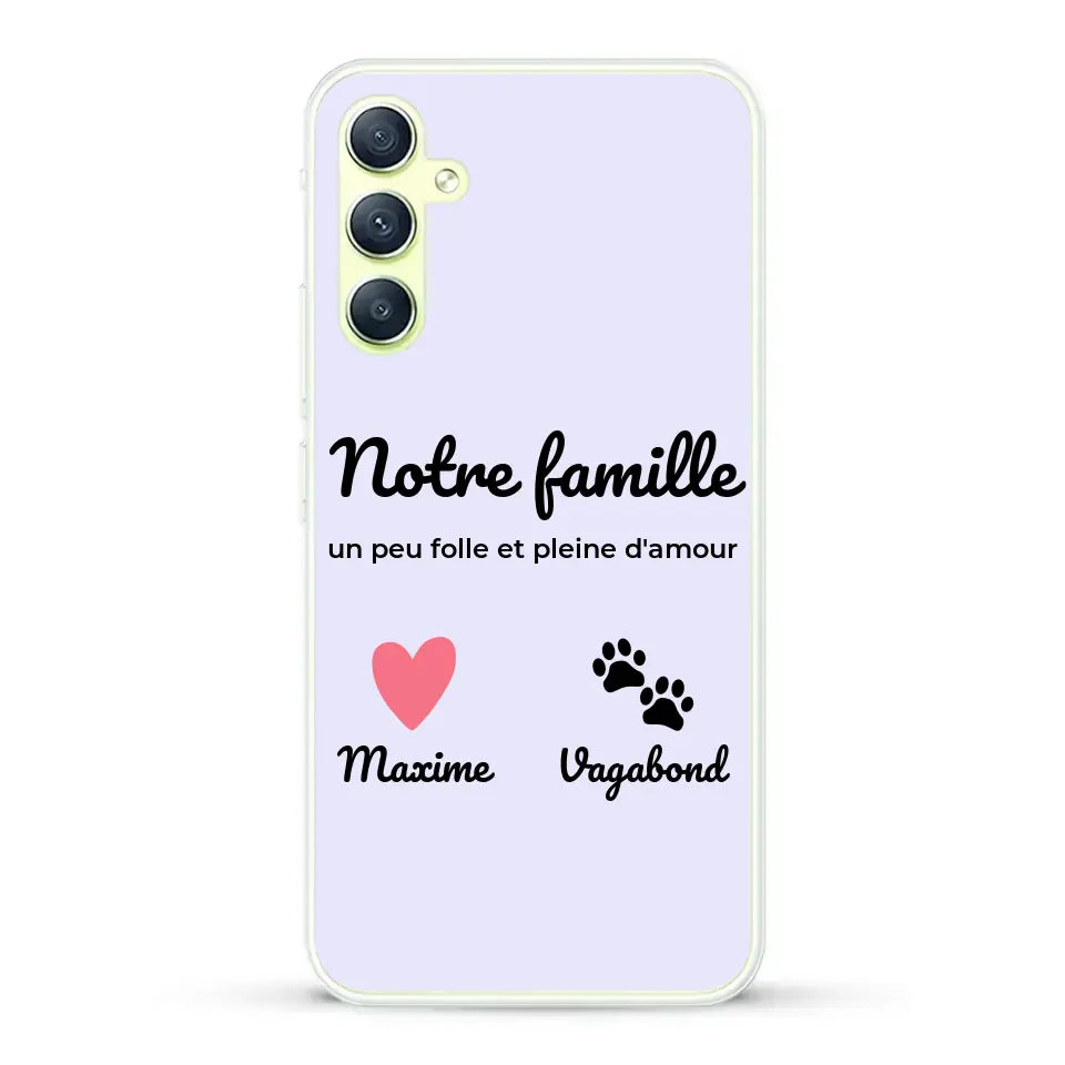 Notre famille un peu folle - Coque de téléphone personnalisée