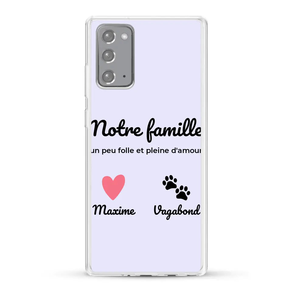 Notre famille un peu folle - Coque de téléphone personnalisée