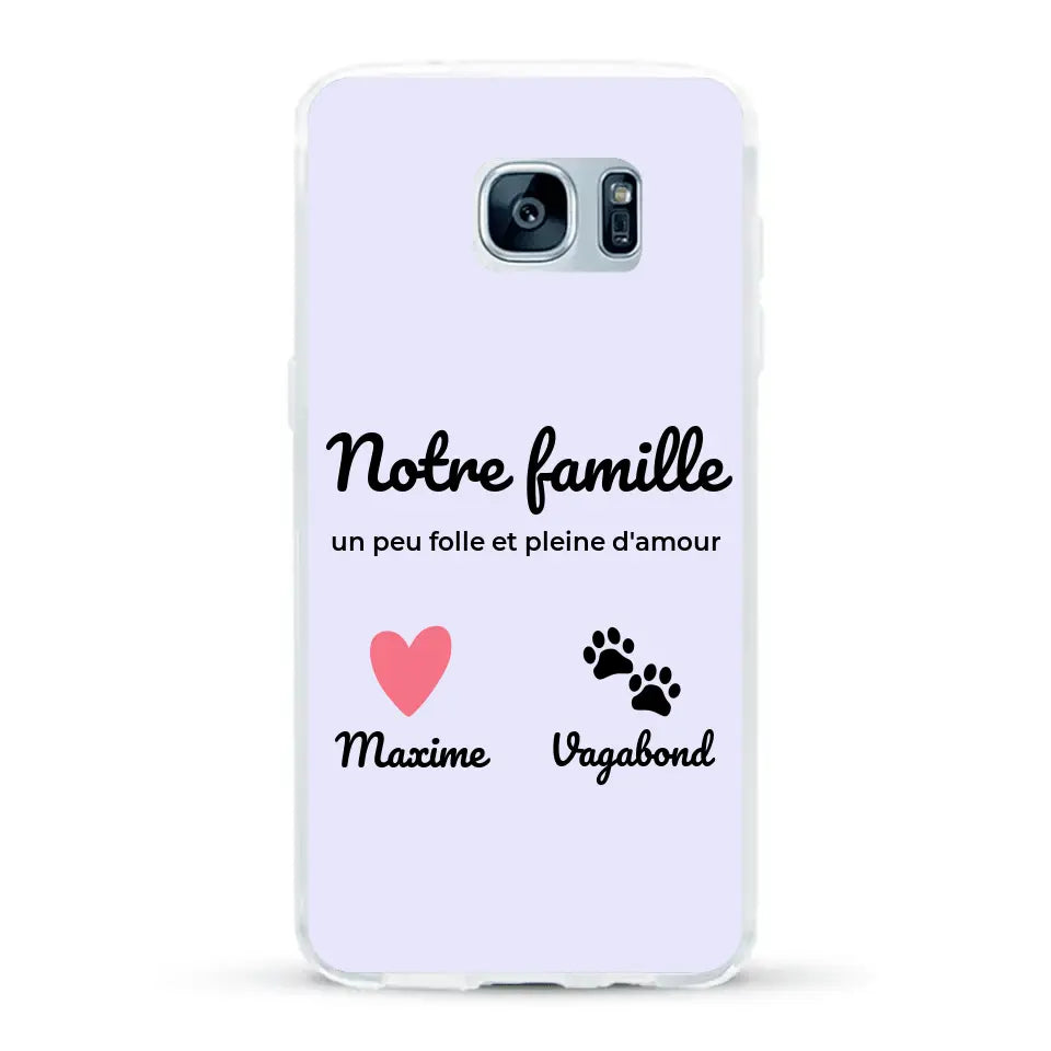 Notre famille un peu folle - Coque de téléphone personnalisée