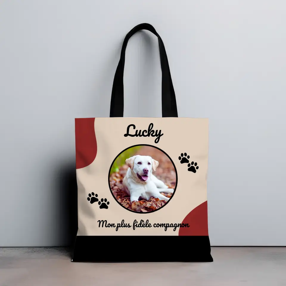 Mon plus fidèle compagnon avec photo - Totebag Personnalisé