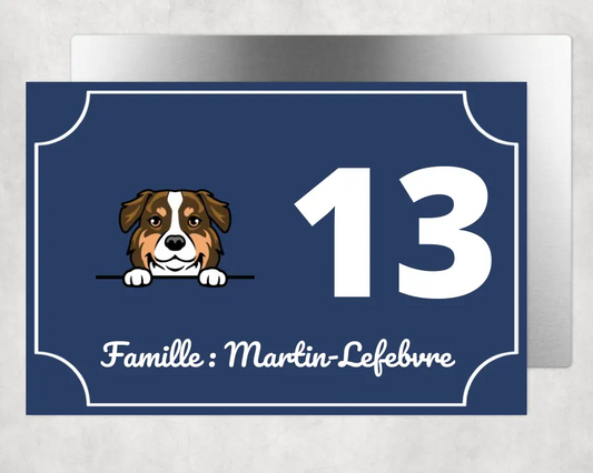 Nom de famille numero de porte et clipart - Plaque de porte personnalisée