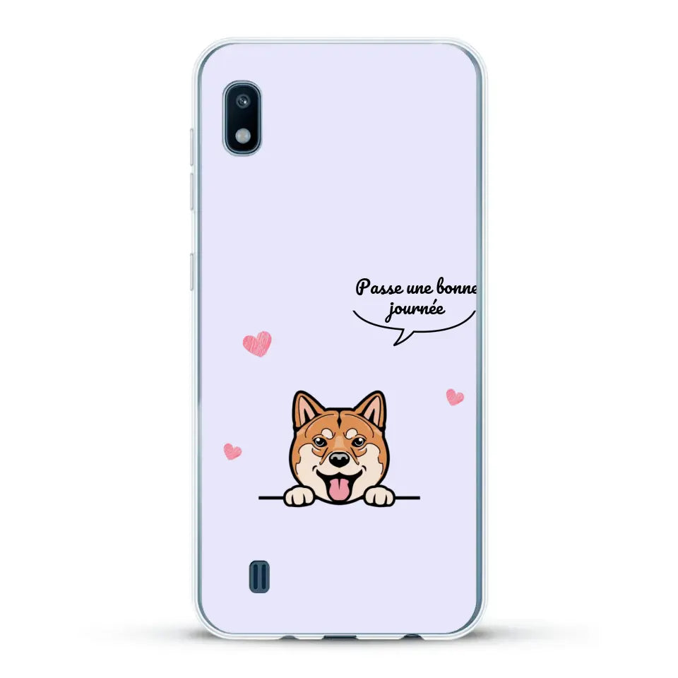 Le chien passe une bonne journée - Coque de téléphone personnalisée