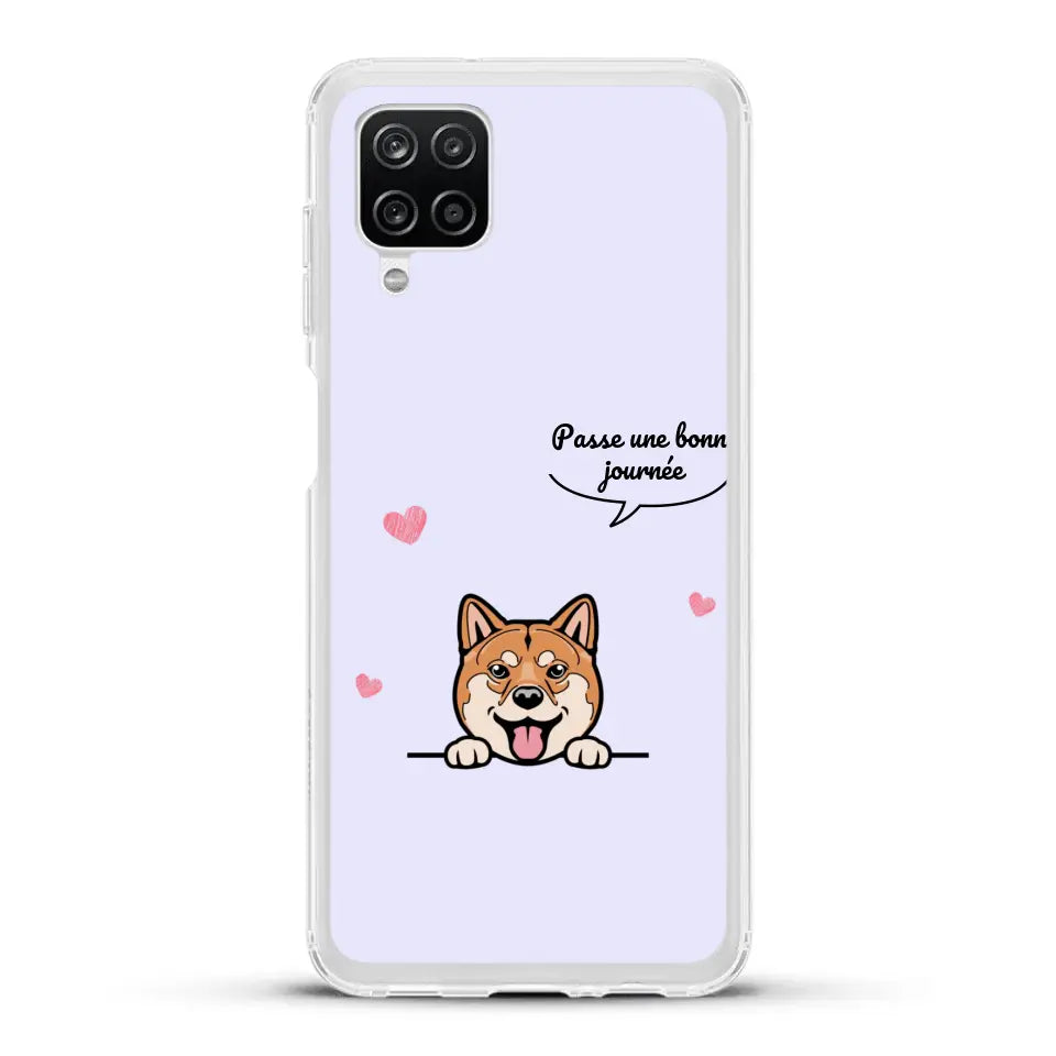 Le chien passe une bonne journée - Coque de téléphone personnalisée