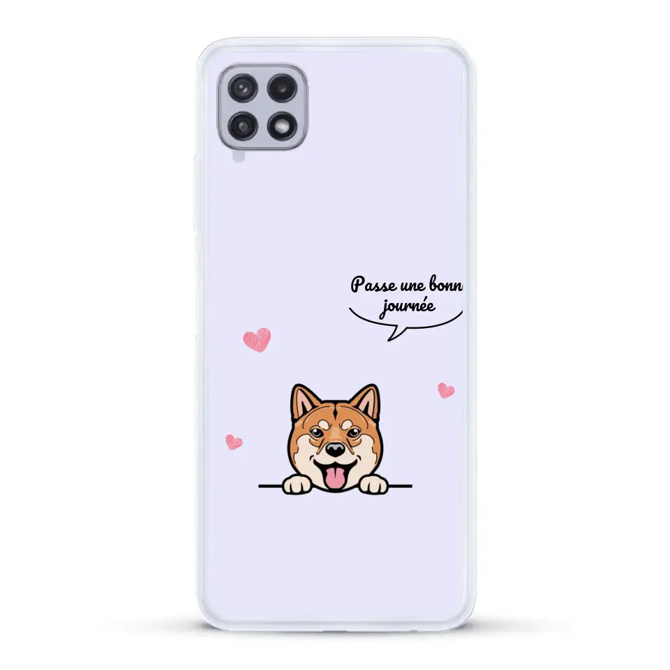 Le chien passe une bonne journée - Coque de téléphone personnalisée