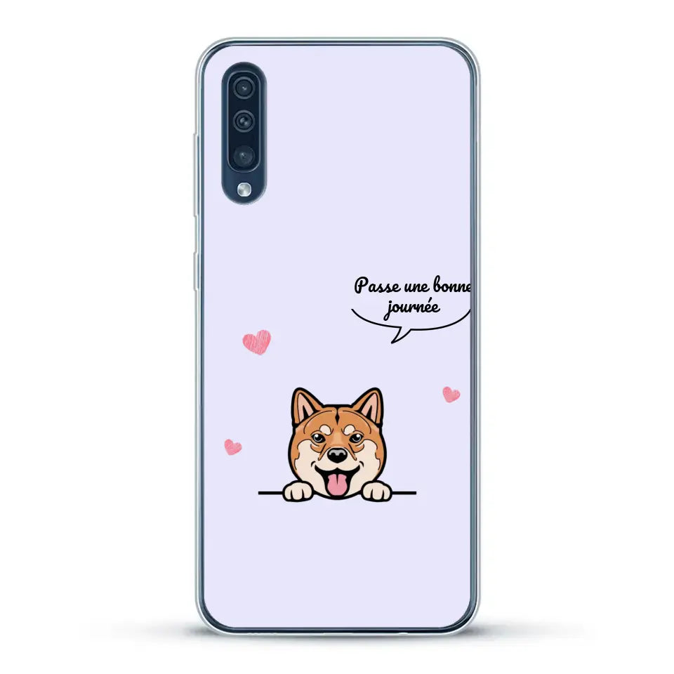 Le chien passe une bonne journée - Coque de téléphone personnalisée