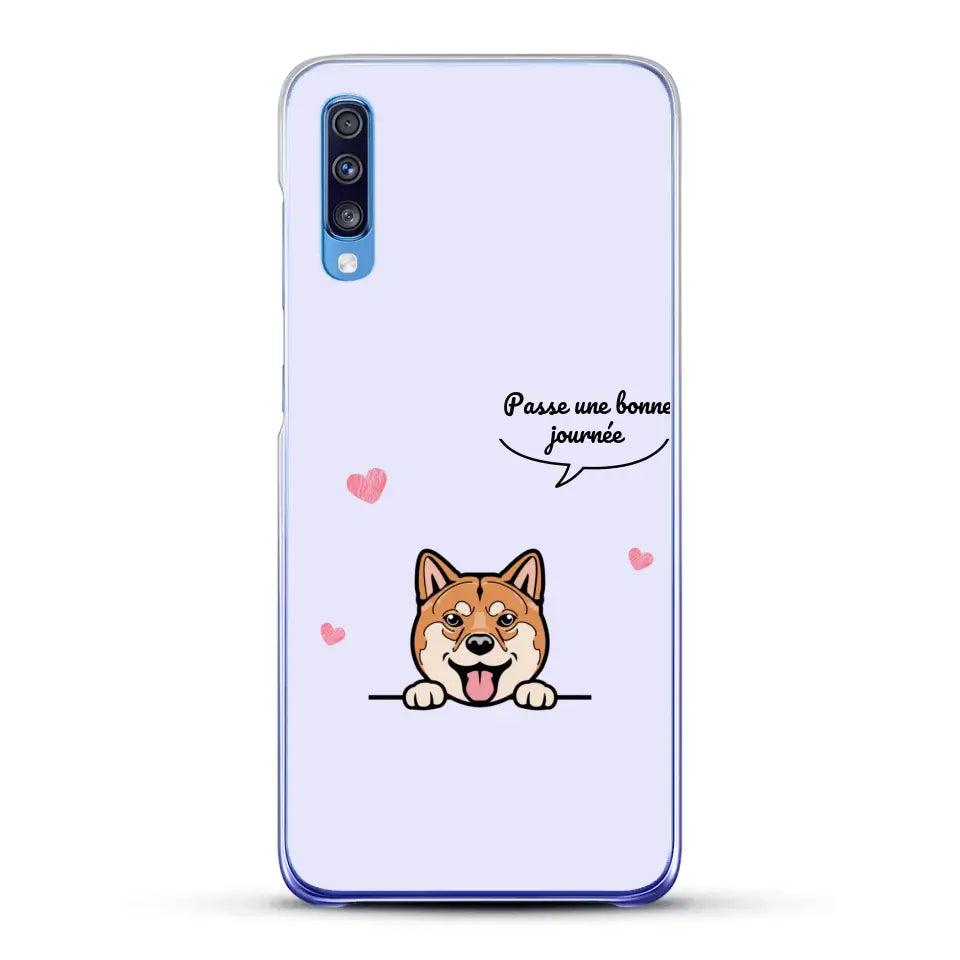 Le chien passe une bonne journée - Coque de téléphone personnalisée