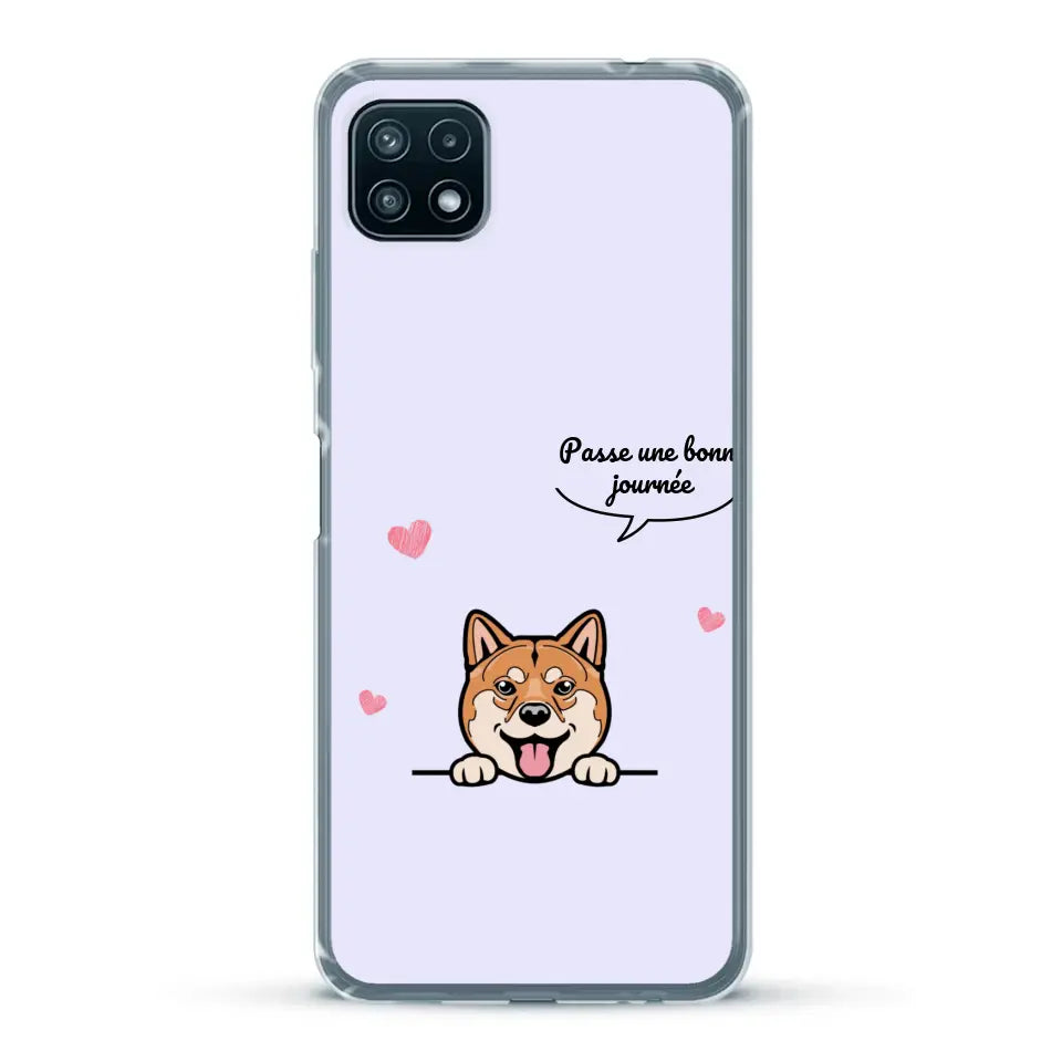 Le chien passe une bonne journée - Coque de téléphone personnalisée