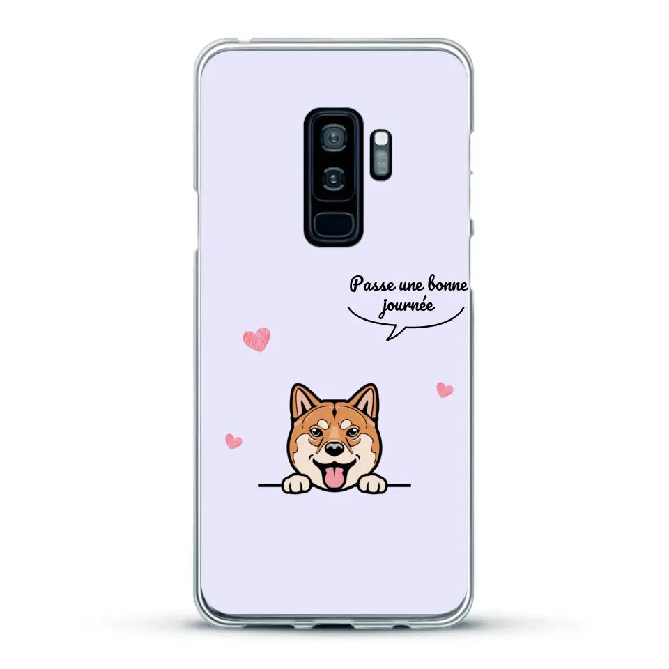 Le chien passe une bonne journée - Coque de téléphone personnalisée