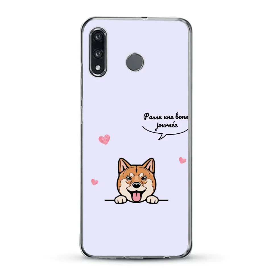 Le chien passe une bonne journée - Coque de téléphone personnalisée