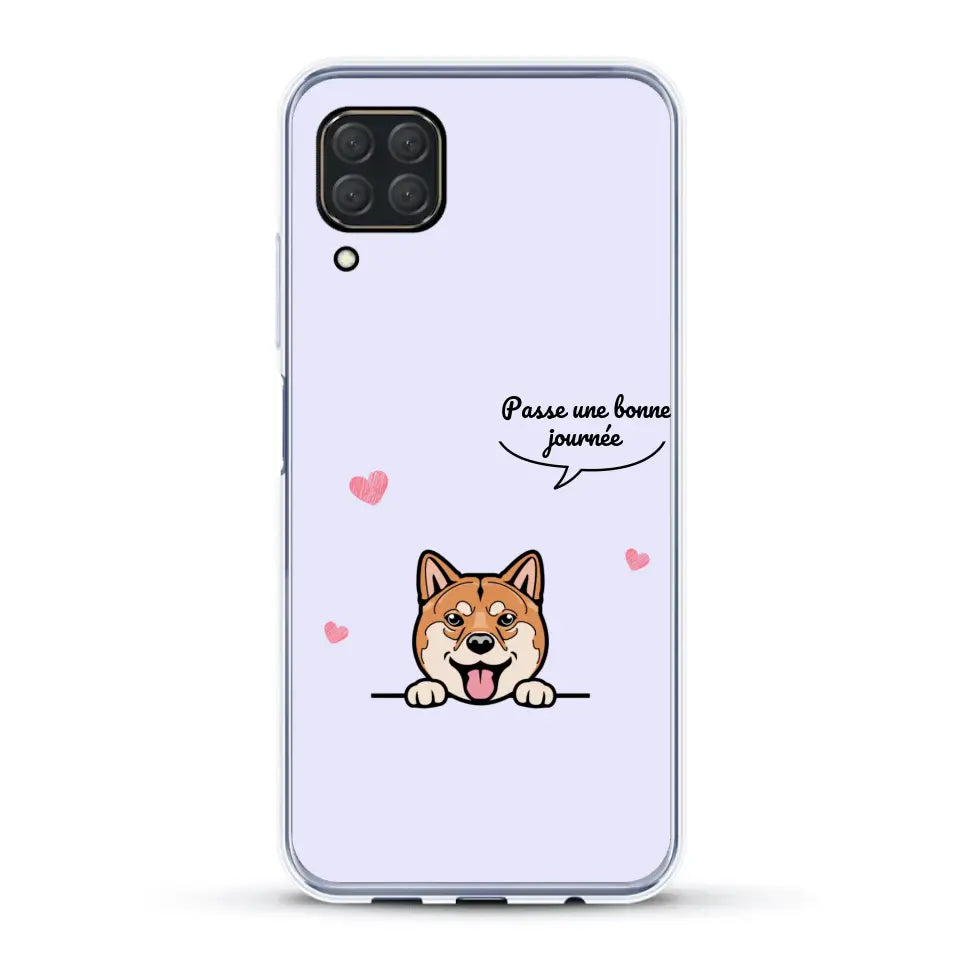 Le chien passe une bonne journée - Coque de téléphone personnalisée